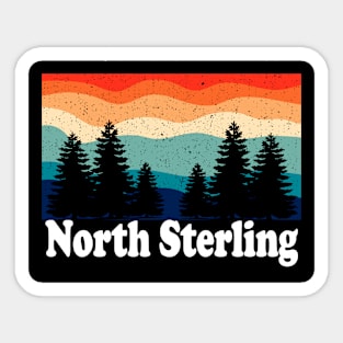 Vintage North Sterling Colorado Forest Camping Sticker